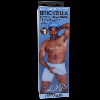 BRICKZILLA - REALISTIC ULTRASKYN DILDO - 13 / 33 CM - CHOCOLATE